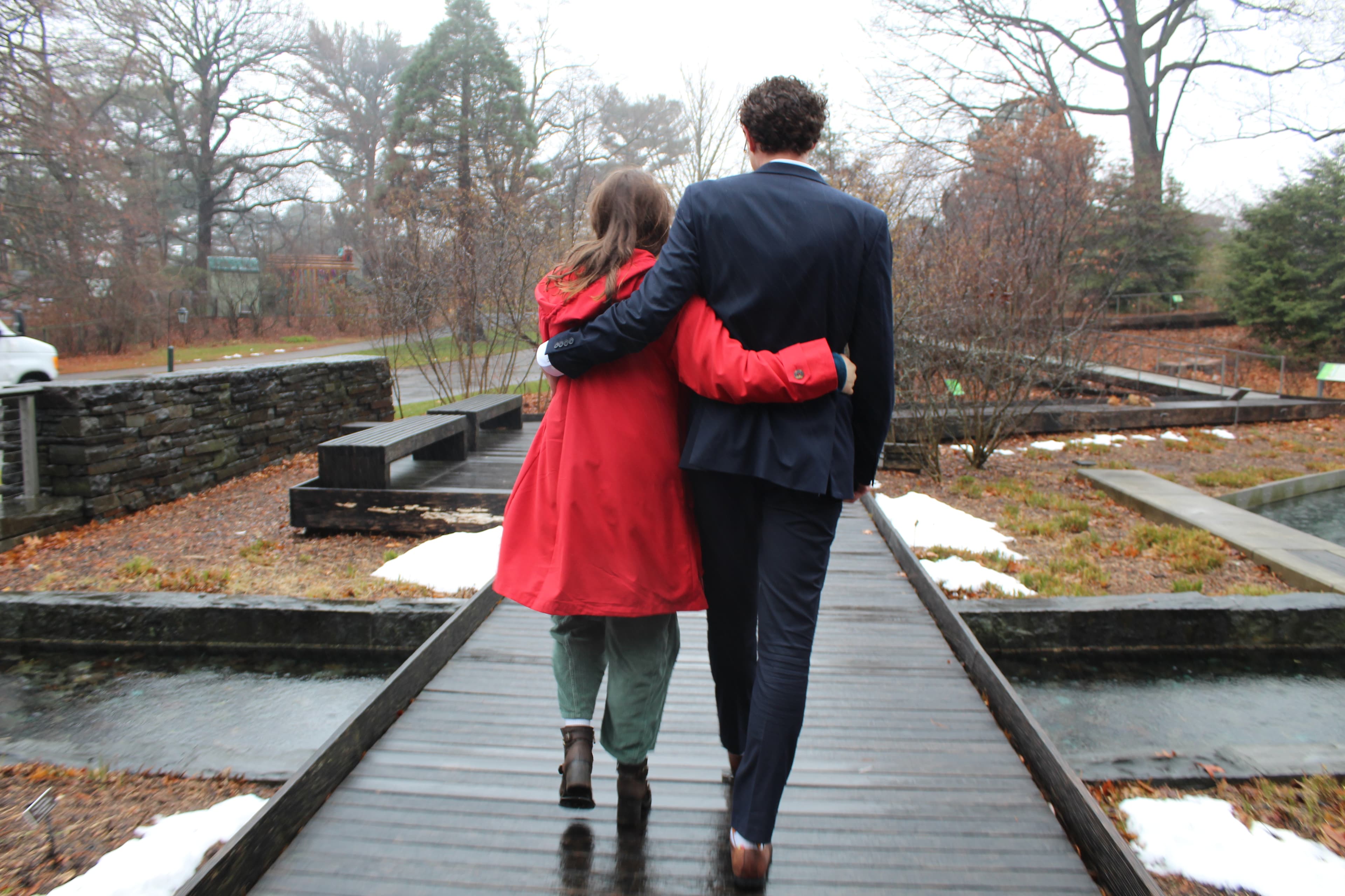 Caroline and Joe during their engagement photos