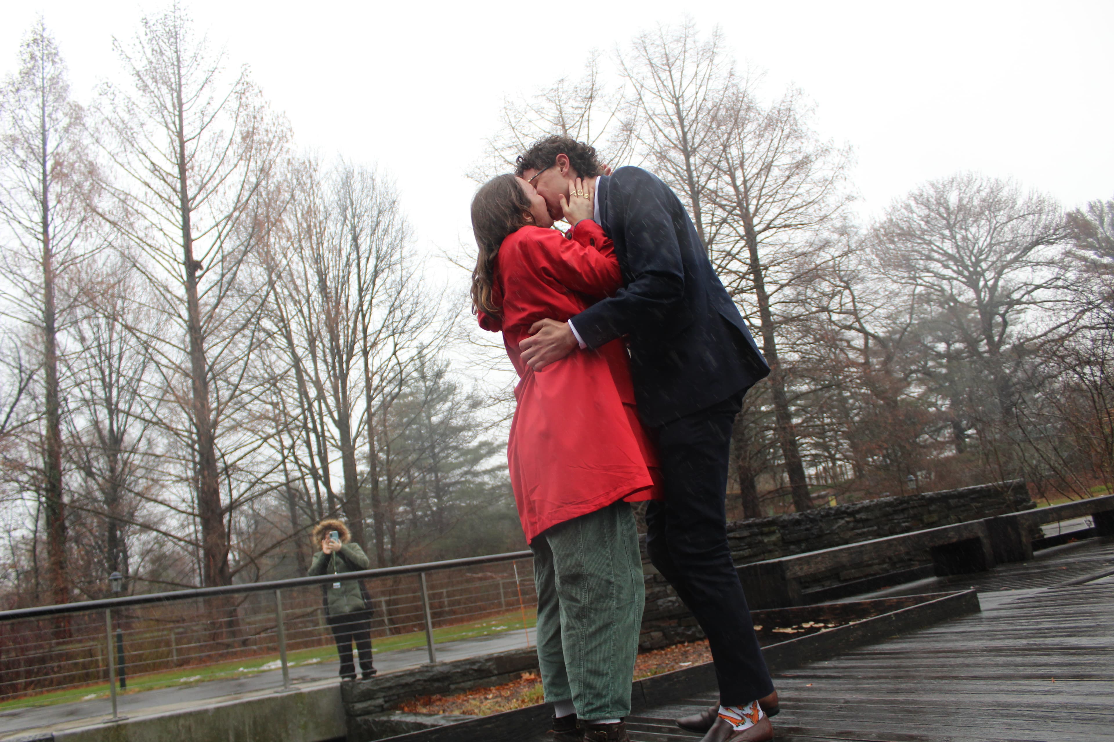Caroline and Joe during their engagement photos